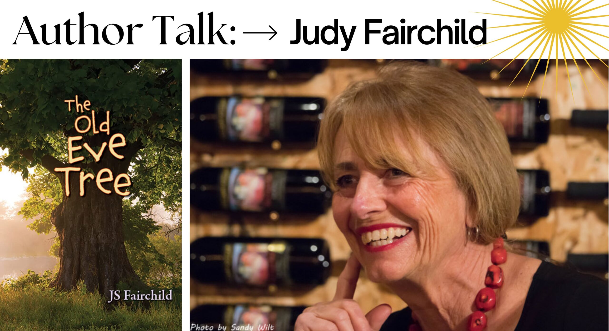 Photo of author Judy Fairchild and her book 