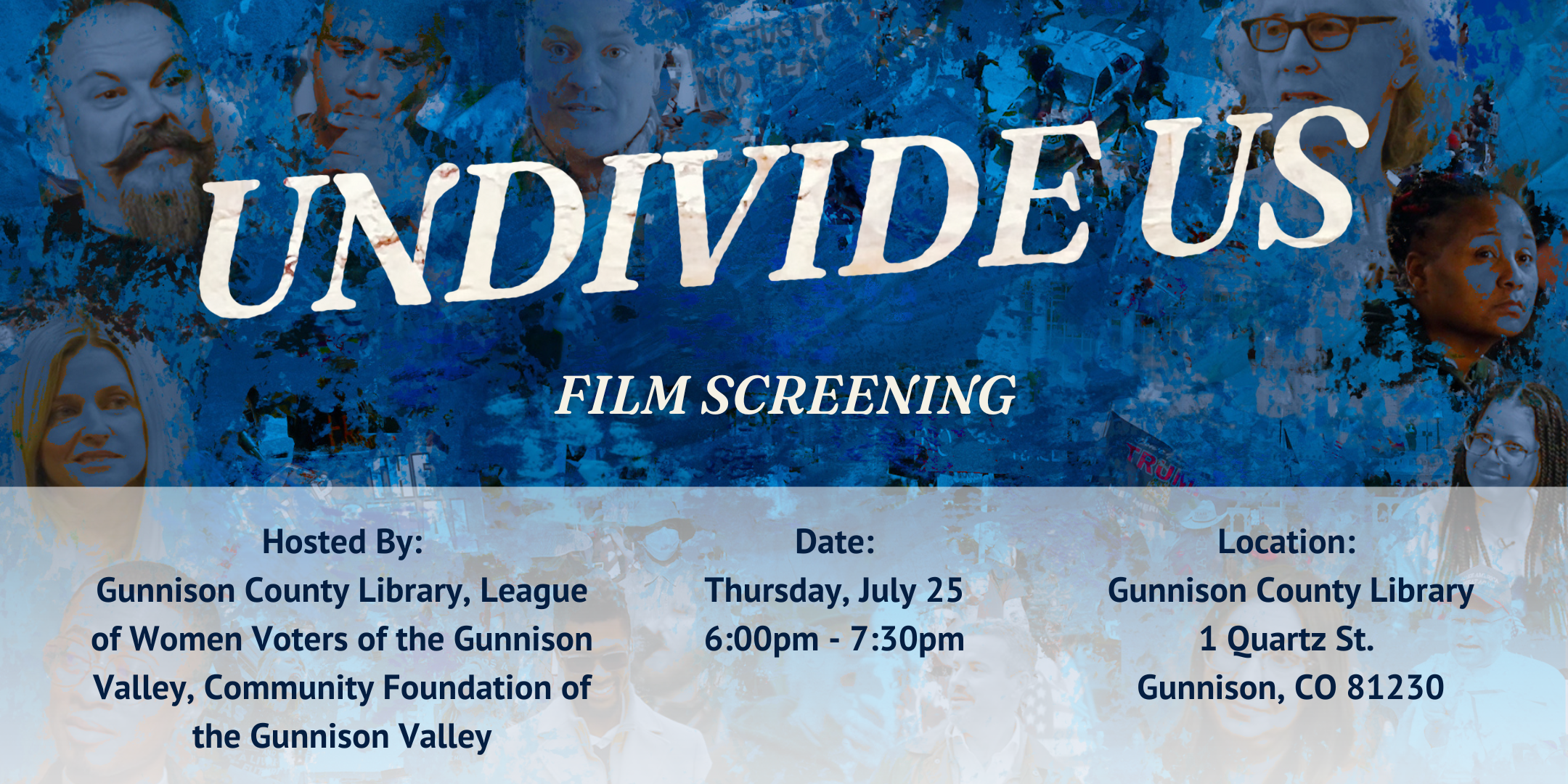 UNDIVIDE US movie screening at Gunnison Library