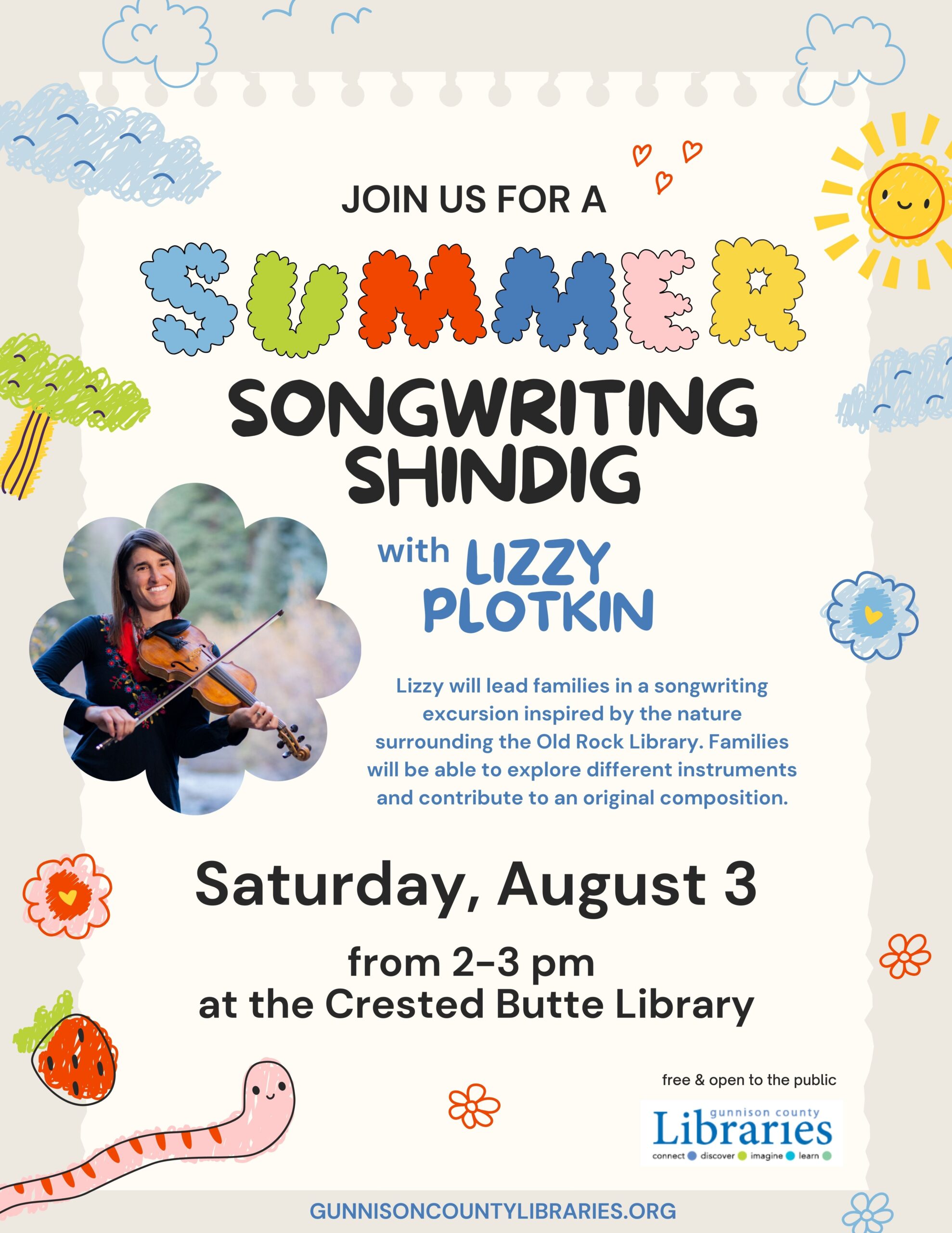 Summer Songwriting Shindig poster