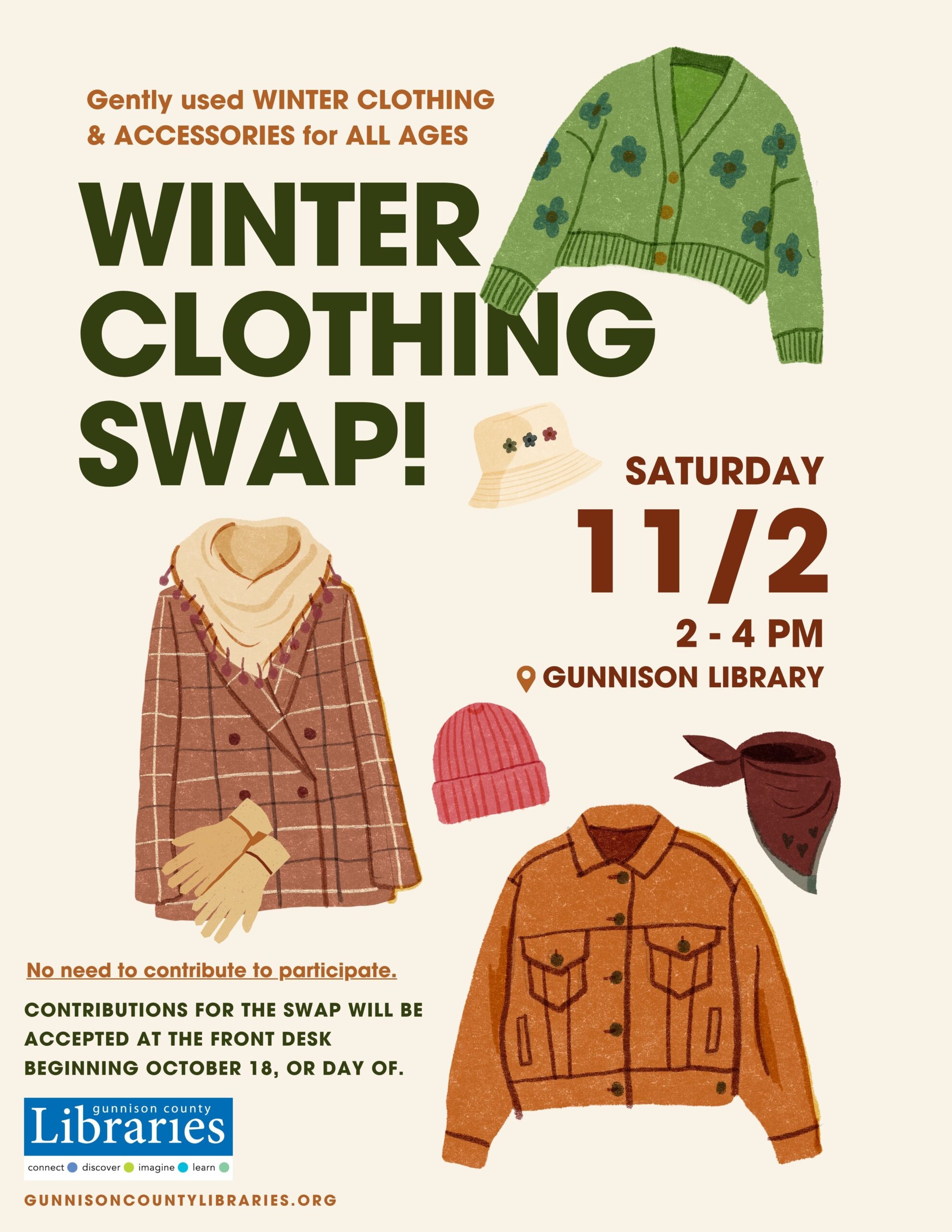 winter clothing swap flyer