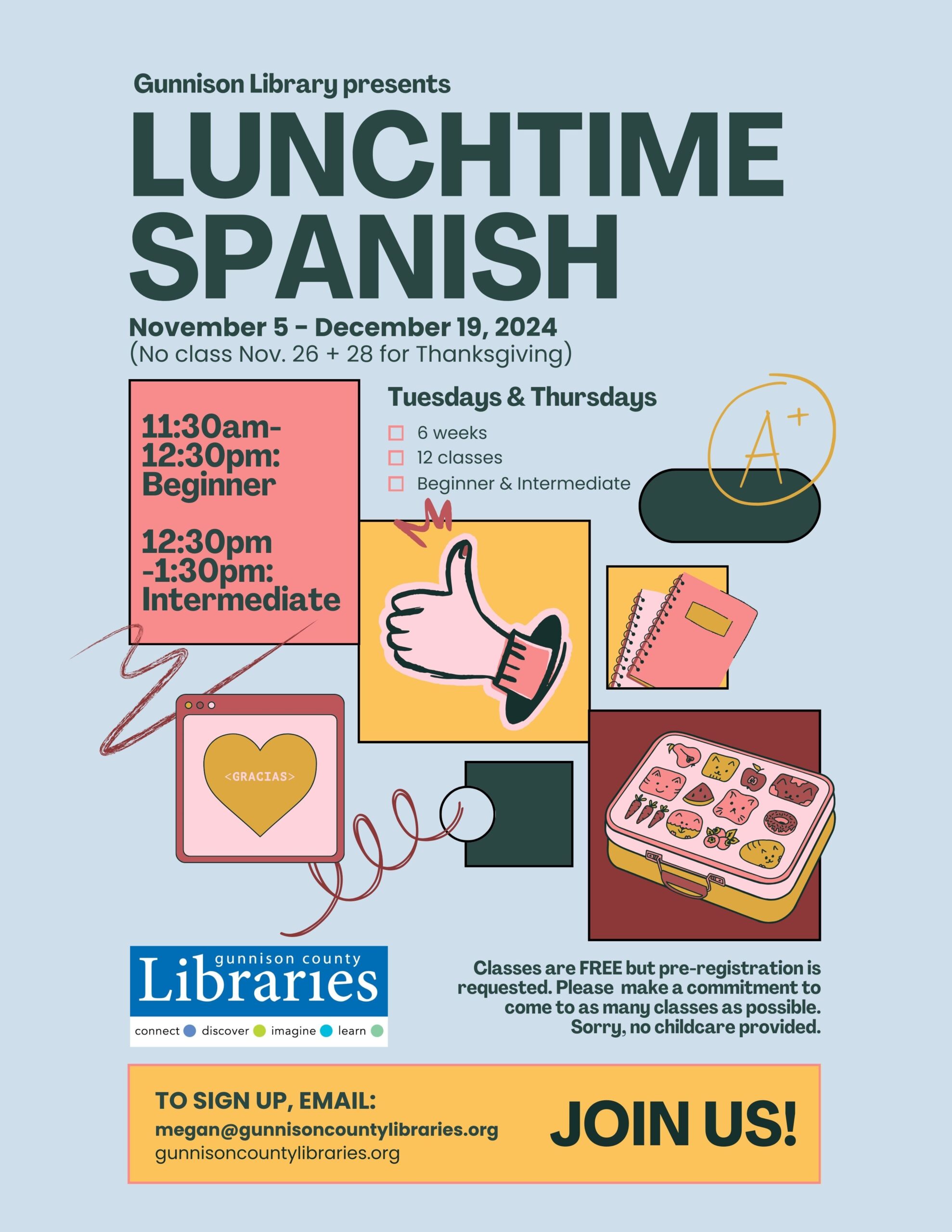 Winter Spanish Classes at the library